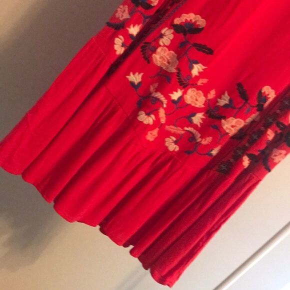 xhilaration Red Embroidered Open Back Dress - XL - Picture 5 of 8